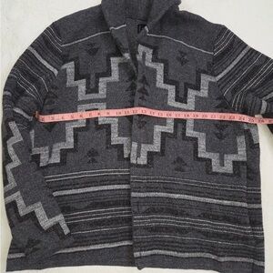 Lucky brand Men's Gray Patterned Sweater